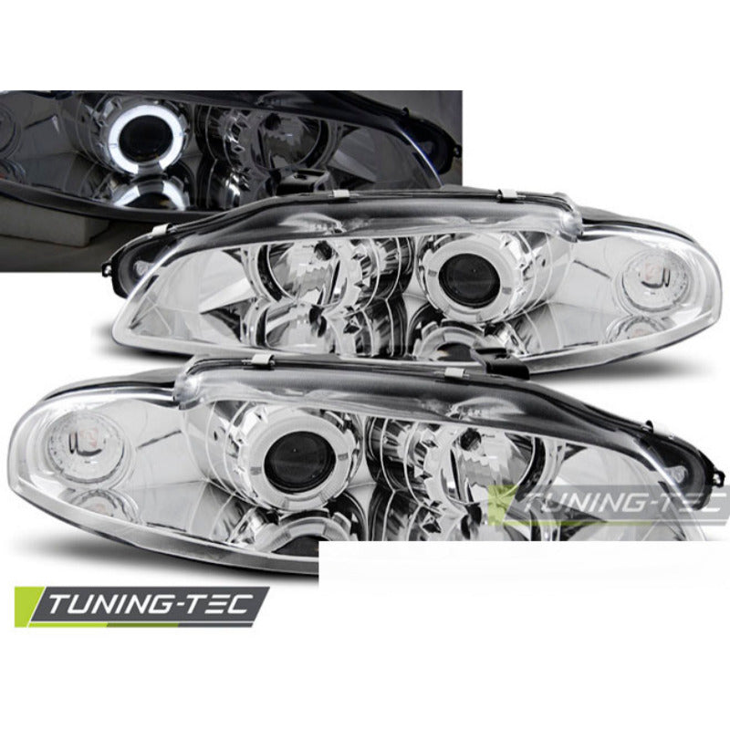 Mitsubishi Eclipse 97-12.98 Angel Eyes Cromato Universale Fanali Finitura Cromo