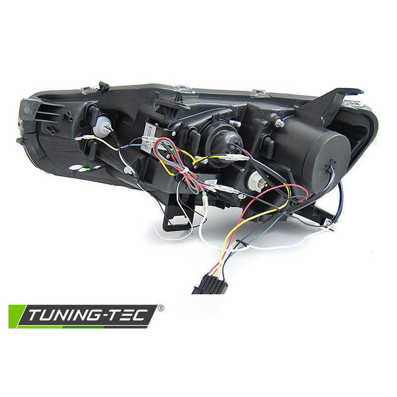 Mitsubishi Lancer 8 08-16 Tubo Luce Sequenziale Nera per Universale