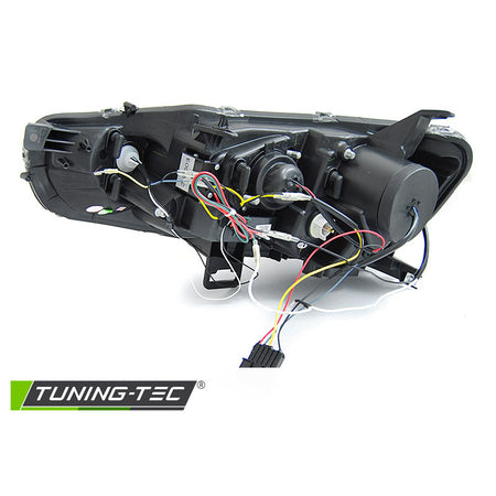 Mitsubishi Lancer 8 08-16 Tubo Luce Sequenziale Nera per Universale