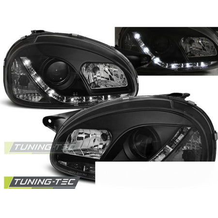 Opel Corsa B 02.93-10.00 Daylight Nero per Tuning Esterno Auto Accessorio