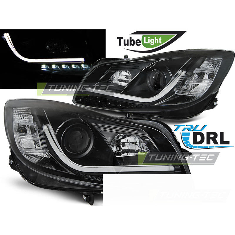 Opel Insignia 08-12 Luci Tubolari Nere per Esterni Auto Accessorio Tuning