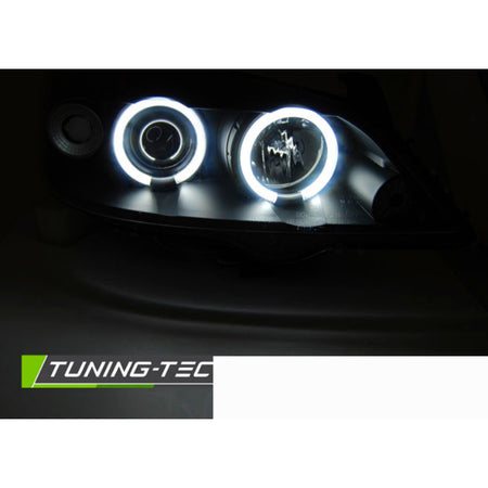 Opel Astra G 09.97-02.04 Fanali Angel Eyes CCFL Neri per Tuning Auto