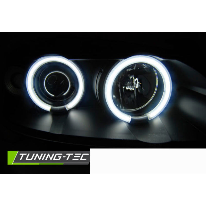 Opel Astra G 09.97-02.04 Fanali Angel Eyes CCFL Neri per Tuning Auto