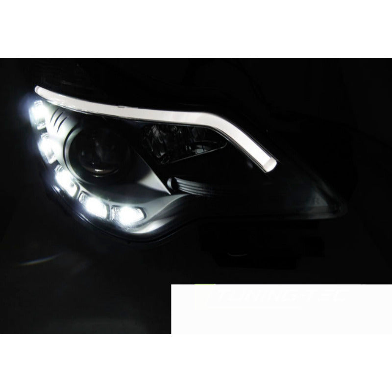 Opel Corsa D 11-14 DRL Nero Luci Diurne Finitura Nera per Auto Tuning