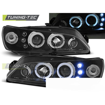 Peugeot 306 05.97-03.01 Fanali Angel Eyes Neri per Berlina e Familiare