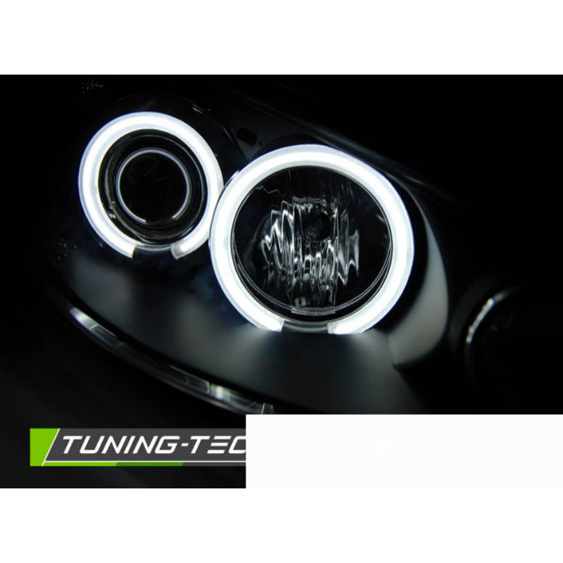 Peugeot 206 02- Fanali Angel Eyes Neri CCFL per Peugeot 206 (2002)