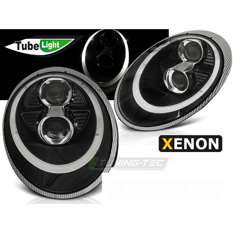 Xenon Fari Tube Nero per Porsche 911 (997) 04-09 - Kit Fari allo Xeno