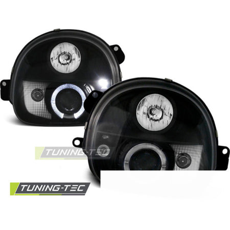 Renault Twingo 03.93-09.98 Fanali Angel Eyes Neri Anteriori e Posteriori