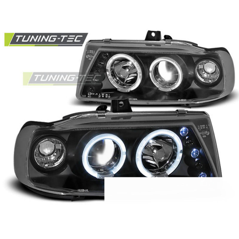 Fari Angel Eyes Nero per Seat Ibiza (Touring) 10.93-08.99