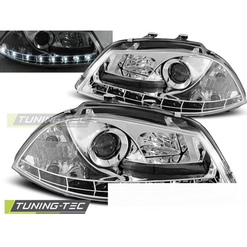 Fari Daylight Cromato per Seat Ibiza 6L (04.02-08) - Fanali Anteriori
