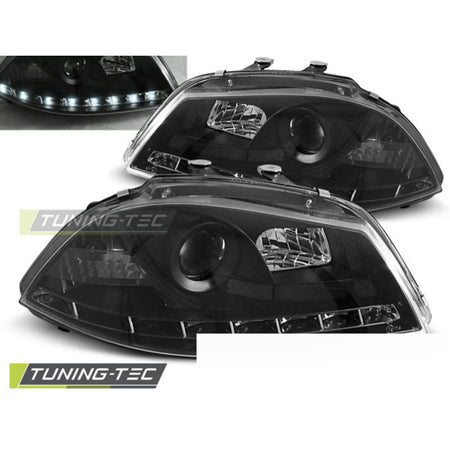 Fari Daylight Nero per Seat Ibiza 6L (2002-2008) - Fanali Anteriori