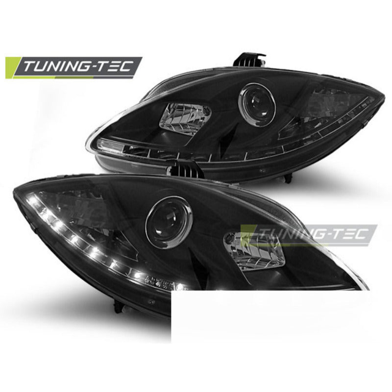 Fari Daylight Nero per Seat Leon Altea (06.05-09) Fanali Anteriore