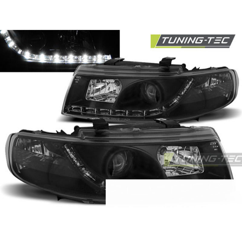 Fari Daylight Nero per Seat Leon / Toledo (04.99-08.04) Fanali Anteriori