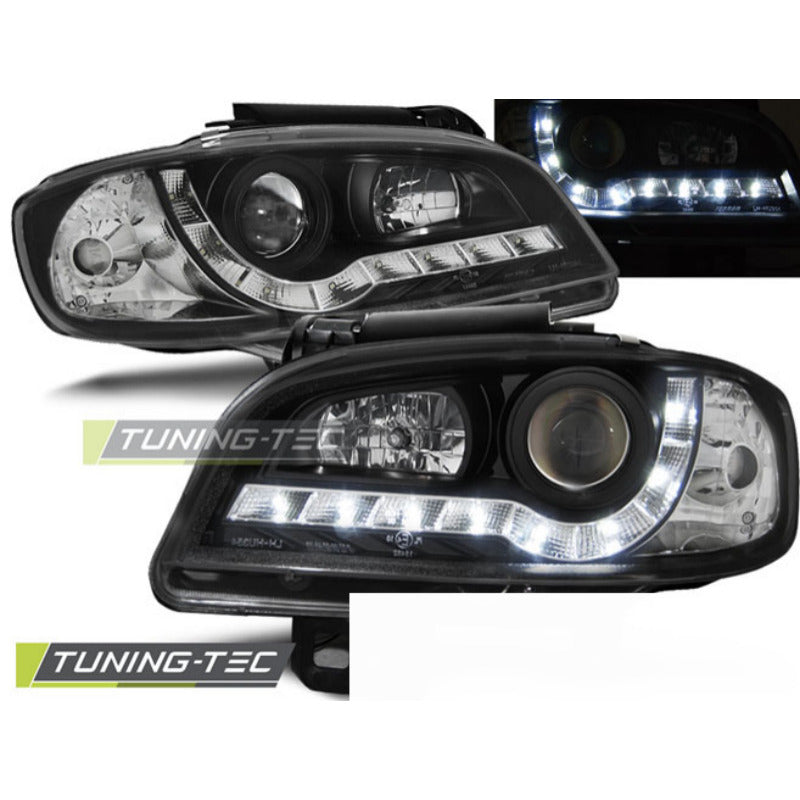 Fari Daylight Nero per Seat Ibiza/Cordoba (09.99-03.02) Fanali Anteriori