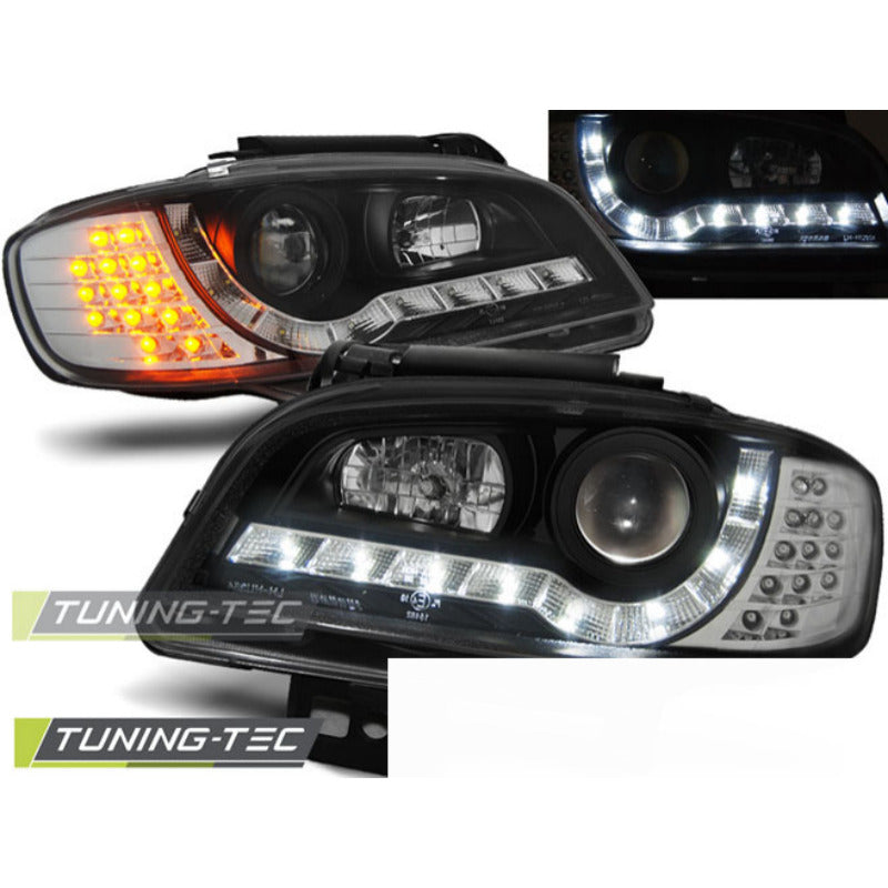 Fari Daylight Nero per Seat Ibiza/Cordoba (09.99-03.02) - Fanali Anteriori