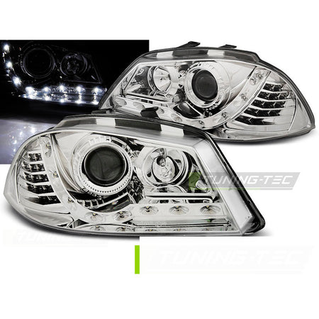 Fari Daylight Cromato per Seat Ibiza 6L (04.02-08) - Fanali Anteriori