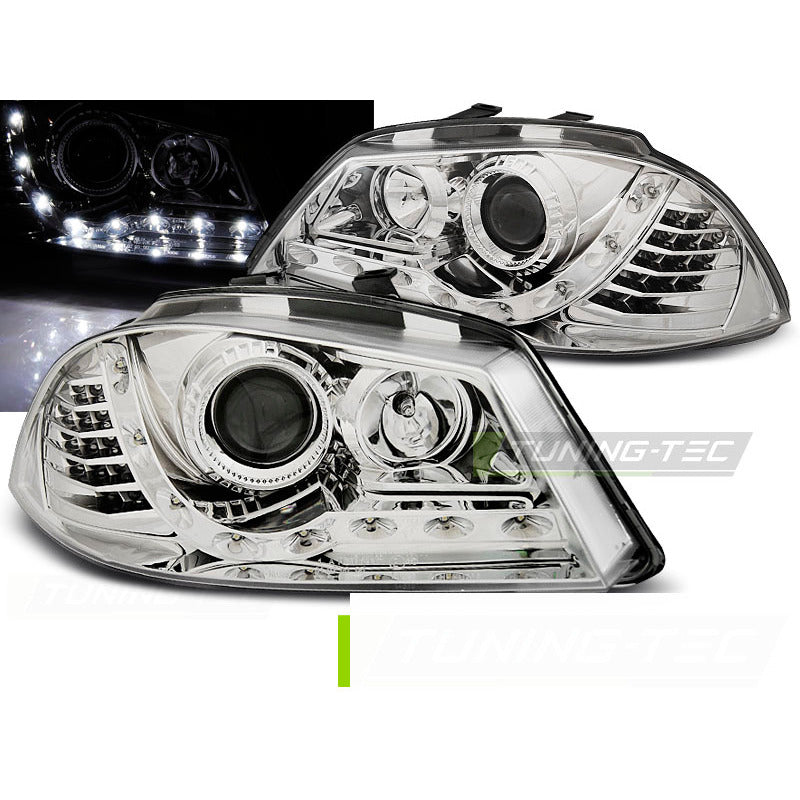 Fari Daylight Cromato per Seat Ibiza 6L (04.02-08) - Fanali Anteriori