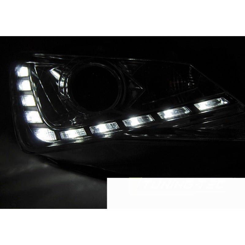 Fari Anteriori DRL Cromati per Seat Ibiza 6J 2012-2015