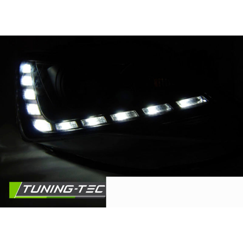 Fari True DRL Nero per Seat Ibiza 6J (2012-2015) Luci Diurne