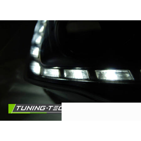 Fari True DRL Nero per Seat Ibiza 6J (2012-2015) Luci Diurne