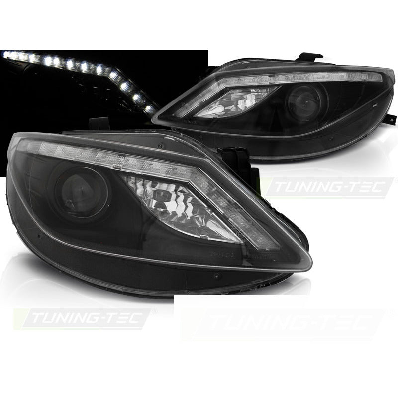 Fari Anteriori Daylight Neri per Seat Ibiza 6J (08-12)