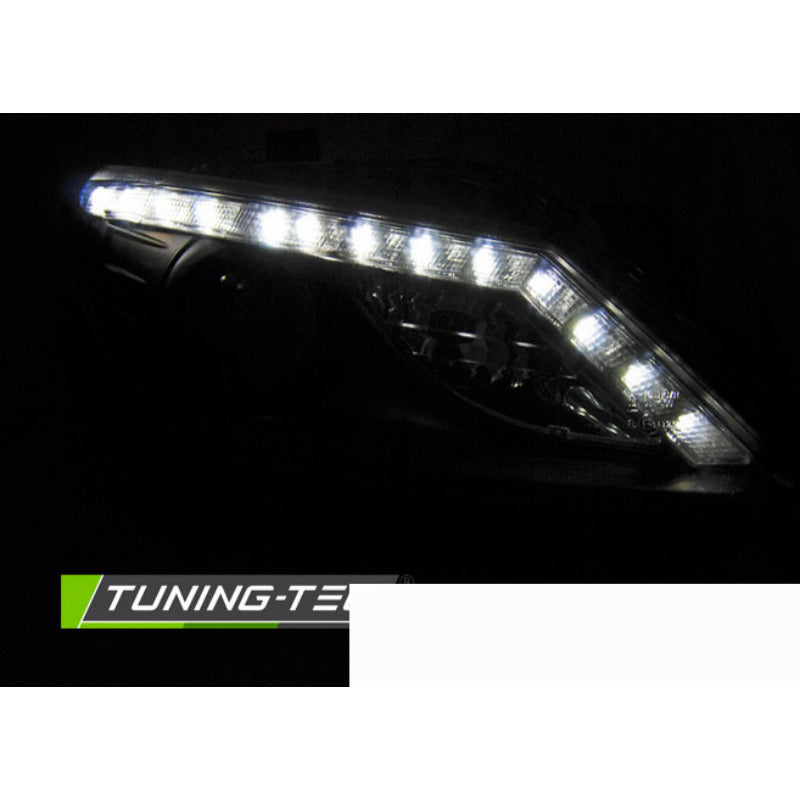 Fari Daylight Neri con LED Freno per Seat Ibiza 6J (06.08-12)