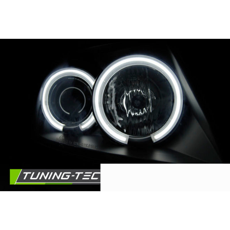 Suzuki Swift 05.05-10 CCFL Angel Eyes Nero Fanali Anteriori LED Fumè