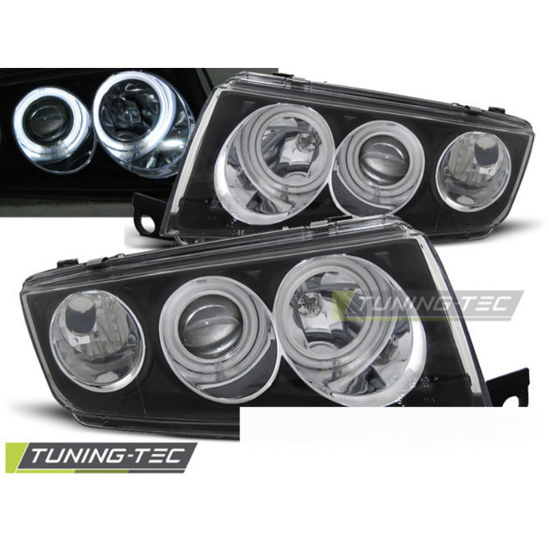 Fari Anteriori Angel Eyes Neri per Škoda Fabia I (12.99-08)