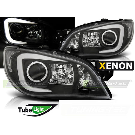 Subaru Impreza Ii Gd Gg 06-07 Kit Fari Xenon Neri Tubolari 2 Pezzi