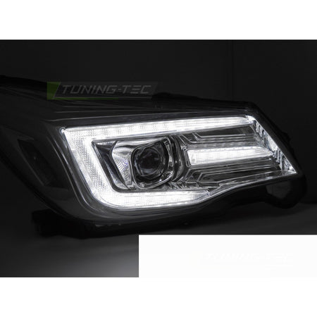 Fari Tube DRL Cromo per Subaru Forester IV (2013-2018) Luci Diurne