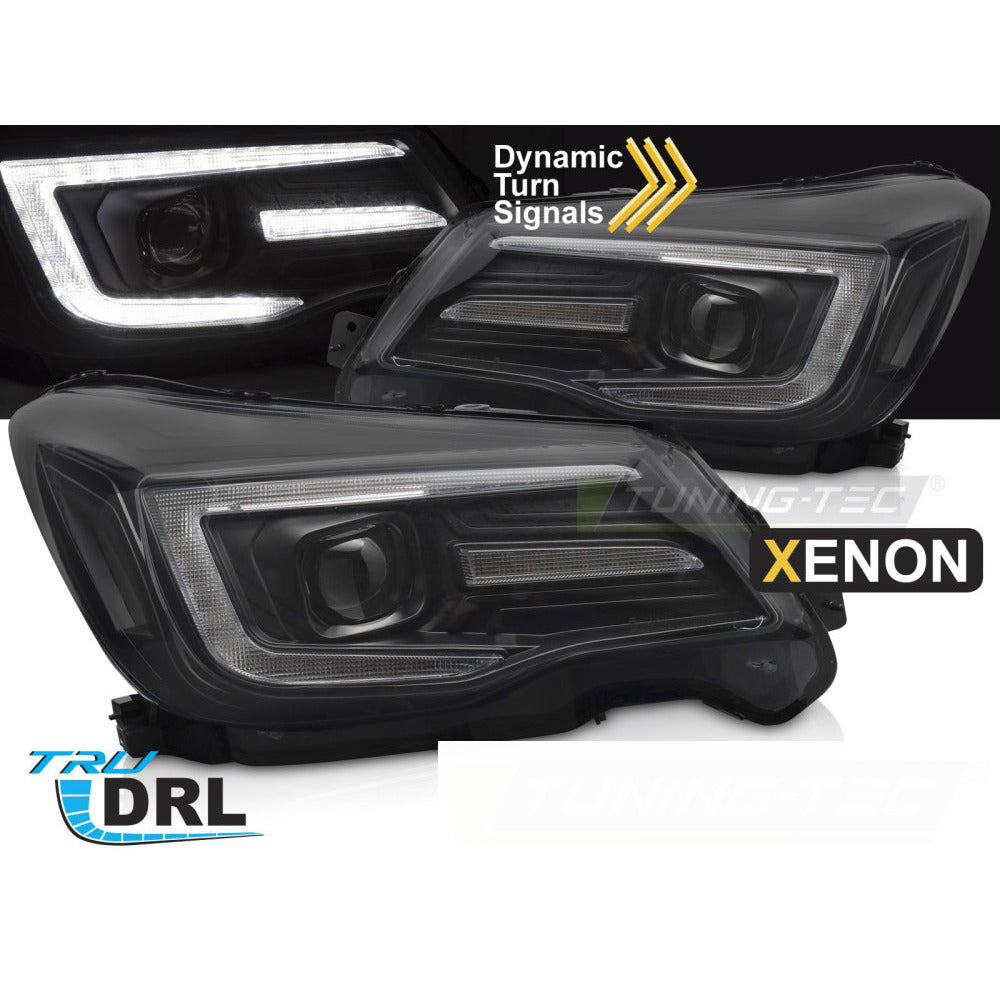 Xenon Fari Tube DRL Nero per Subaru Forester IV (2013-2018)