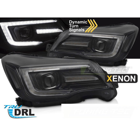 Xenon Fari Tube DRL Nero per Subaru Forester IV (2013-2018)