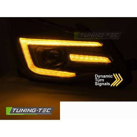 Xenon Fari Tube DRL Nero per Subaru Forester IV (2013-2018)