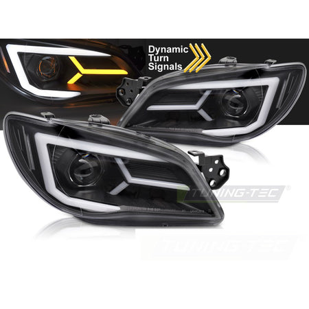 Fari Nero per Subaru Impreza II GD GG (2005-2007) Fanali Anteriori