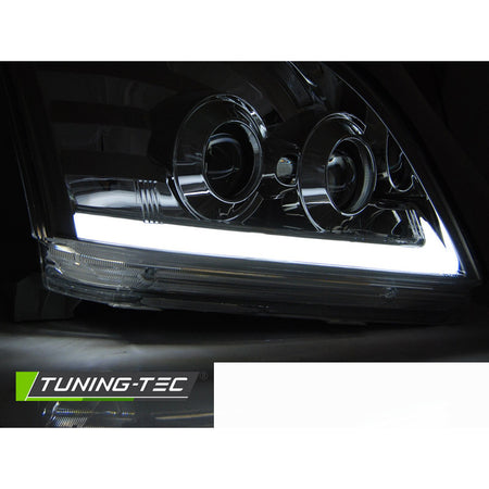 Toyota Land Cruiser 120 03-09 Fari a LED Sequenziali Cromati