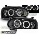 Fari Angel Eyes Nero per Volkswagen Golf 3 (09.91-08.97) Fanali