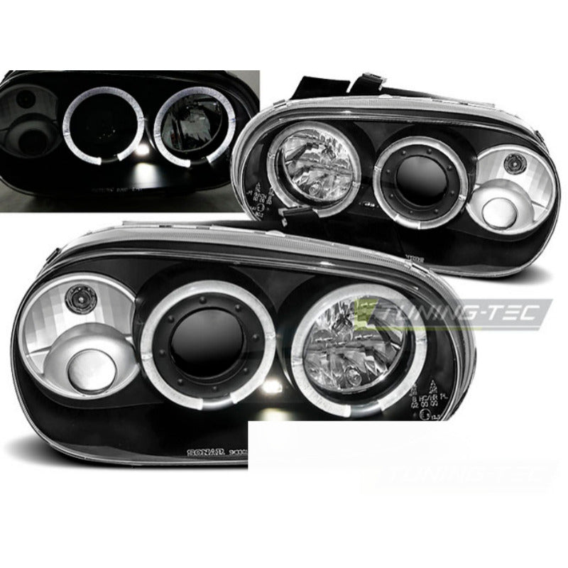 Fari Angel Eyes Nero per Volkswagen Golf IV (1997-2003)