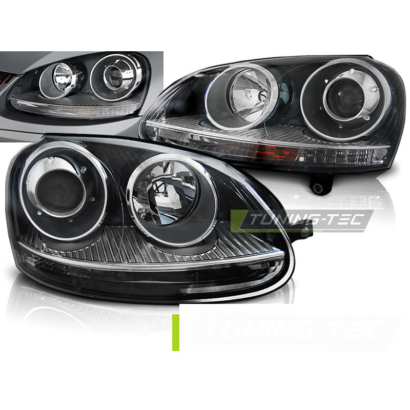 Fari Sport Nero per Volkswagen Golf 5 (10.03-09) - Fanali Anteriori Neri