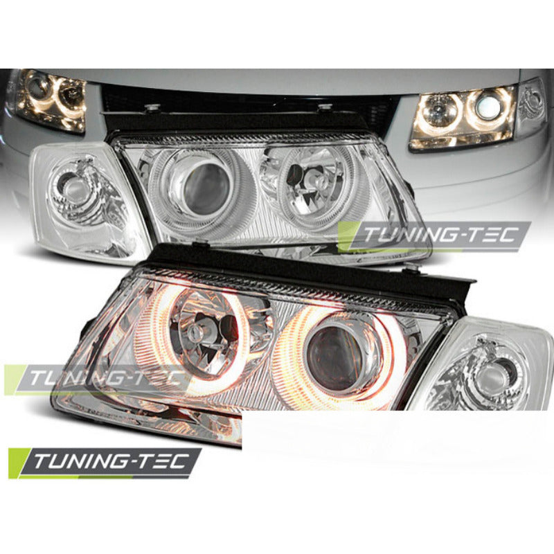 Fari Angel Eyes Cromato per Volkswagen Passat B5 (11.96-08.00)