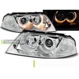 Fari Angel Eyes Cromato per Volkswagen Passat 3BG (09.00-03.05)