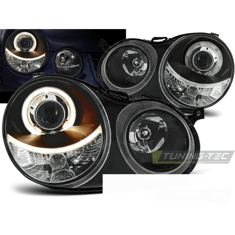 Fari Angel Eyes Nero per Volkswagen POLO 9N (11.01-04.05)
