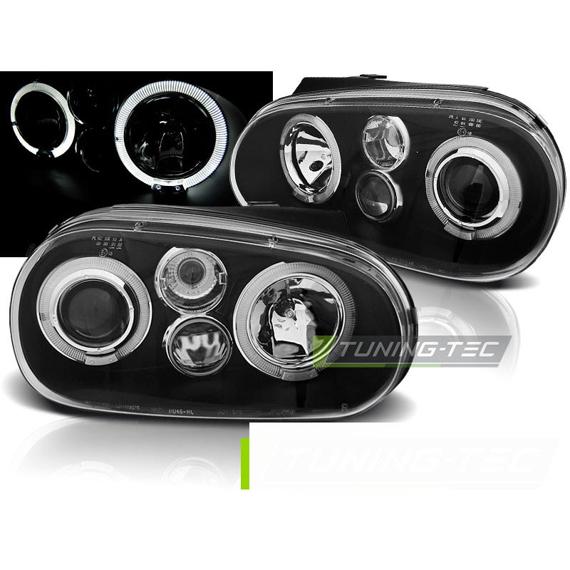 Fari Angel Eyes Nero per Volkswagen Golf 4 (09.97-09.03)