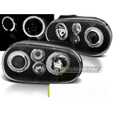 Fari Angel Eyes Nero per Volkswagen Golf 4 (09.97-09.03)