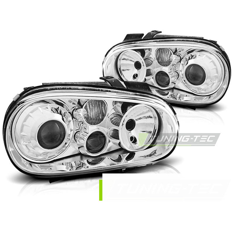 Fari Sport Cromato per Volkswagen Golf 4 (09.97-09.03) - Fanali Anteriori