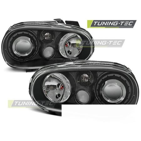Fari Sport Nero per Volkswagen Golf IV (97-03) Fanali Anteriori Neri