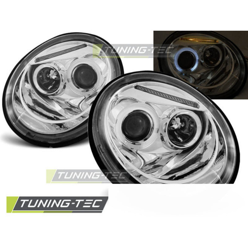Fari Angel Eyes Cromato per Volkswagen New Beetle (10.98-05.05)