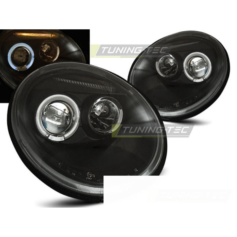 Fari Angel Eyes Nero per Volkswagen New Beetle (10.98-05.05)