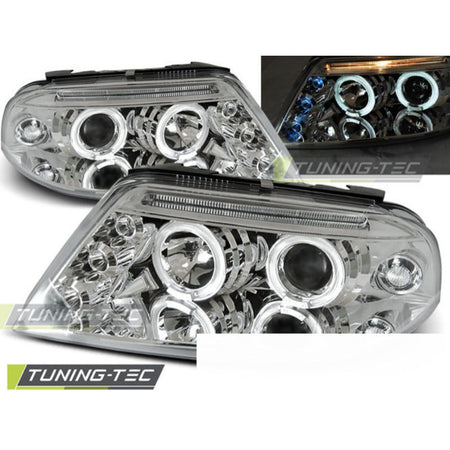 Fari Angel Eyes Cromato per Volkswagen Passat 3BG (09.00-03.05)