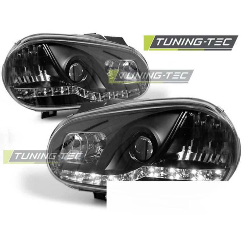 Fari Anteriori Daylight Neri per Volkswagen Golf 4 (09.97-09.03)