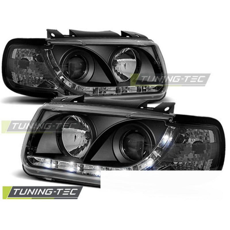Fari Daylight Nero per Volkswagen POLO 6N (10.94-09.99) Berlina 5 Porte